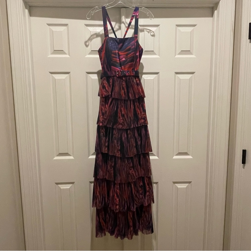 Elegant Multicolor Tiered Dress